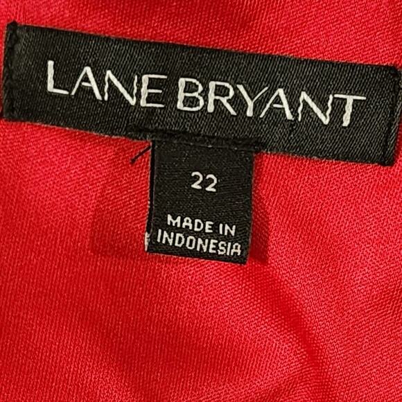 Lane Bryant Lady in Red pleated detail v neck midi dress plus size 22‎ 3X - Picture 6 of 9